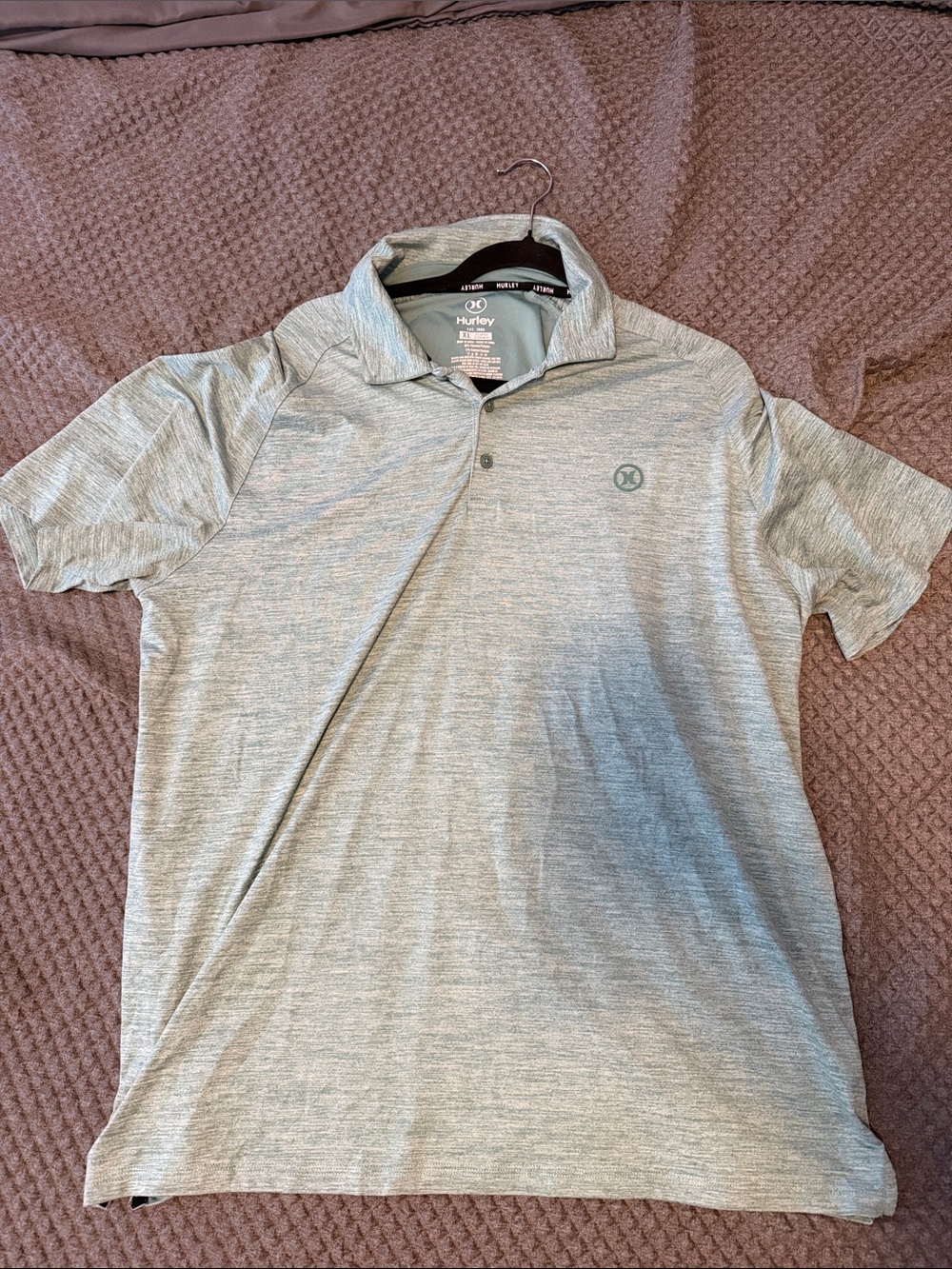 Hurley Men's Light Heather Teal Polo